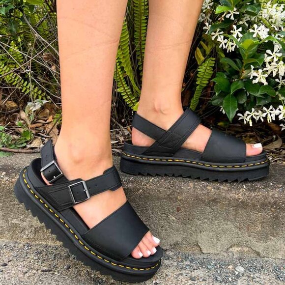 Dr. Martens Shoes - Voss black 2 strap casual sandal from Dr. Martens